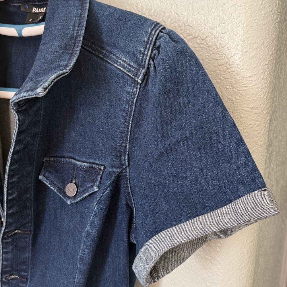PAIGE Blue Denim Jumpsuit - Picture 8 of 16
